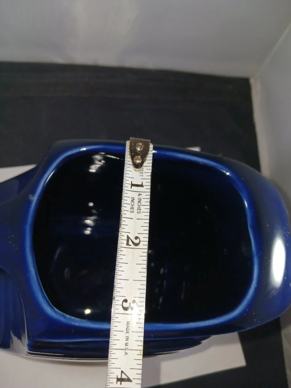 Fiestaware Vintage Large Disc Water Pitcher Cobalt Blue Ceramic Homer Laughlin